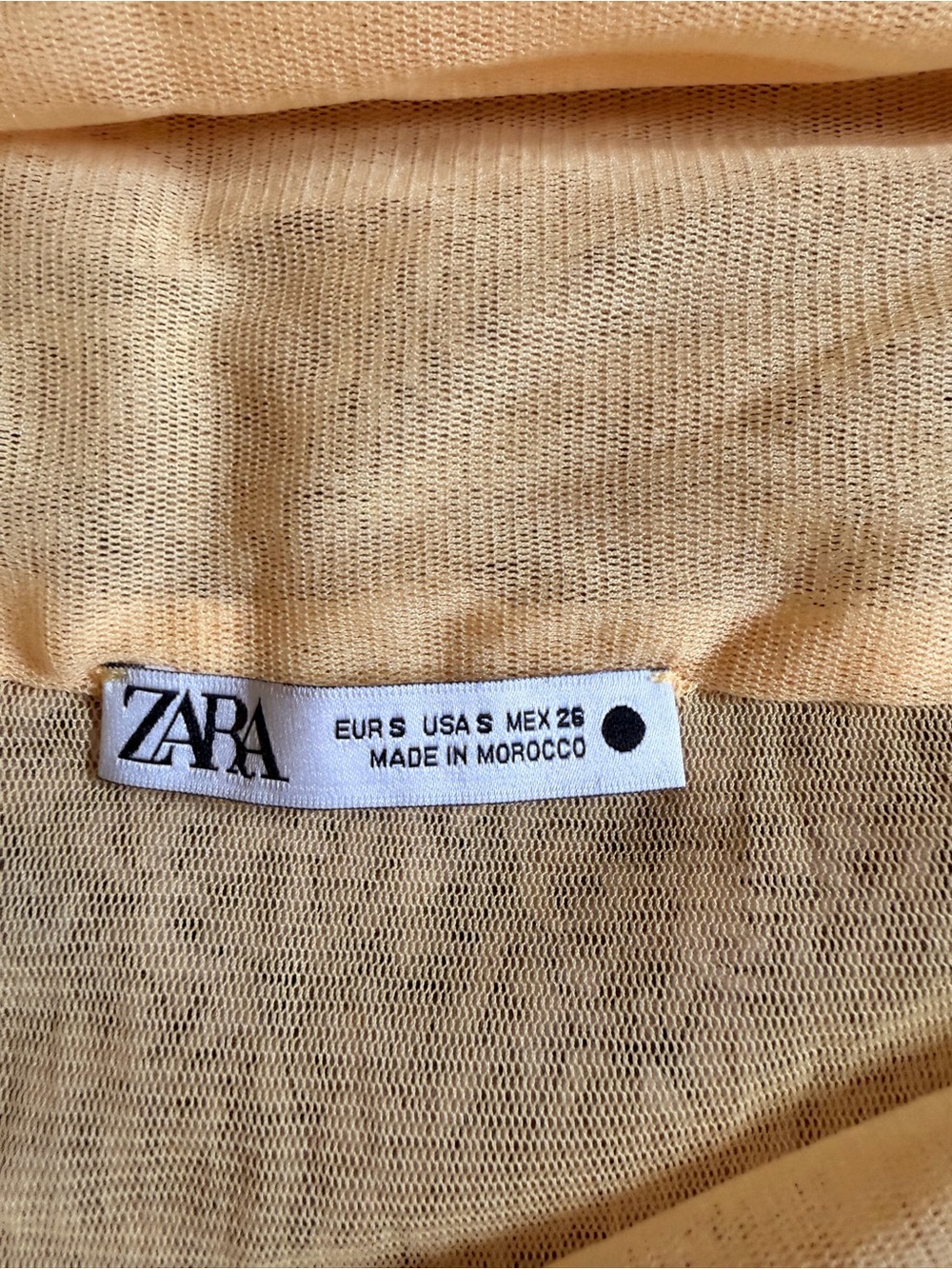 ZARA ZARA Light Yellow Sheer Wrap Camisole - Picture 2 of 3